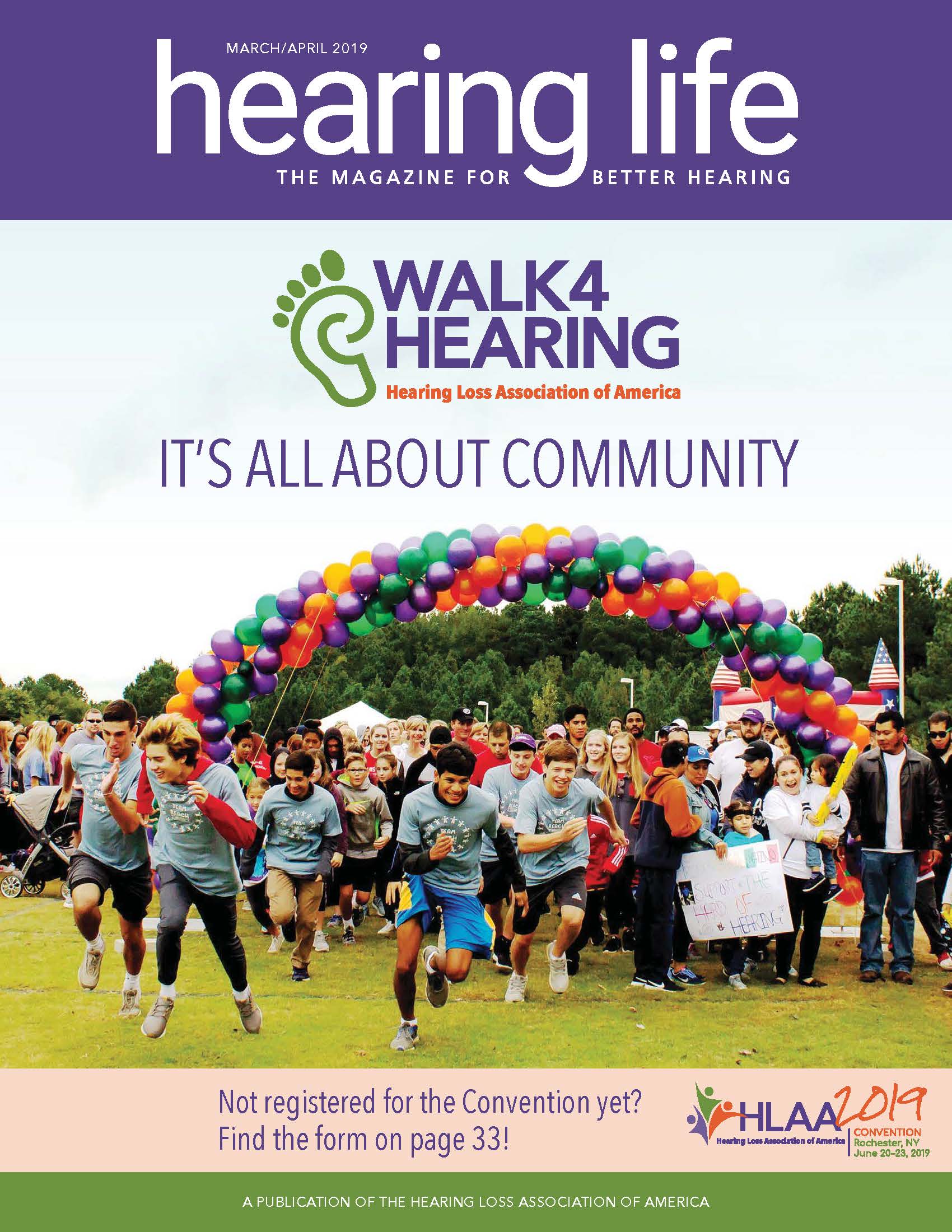 HLAA HearingLife 2019 March/April Cover