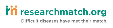 ResearchMatch logo with words:  Difficult diseases have met their match."