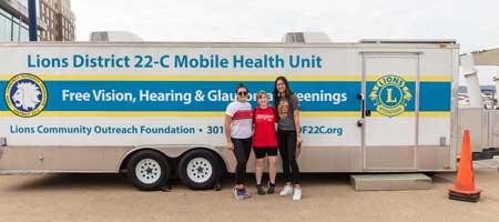 Picture of Screening Trailer Volunteer Audiology Students From Gallaudet And University Of Maryland