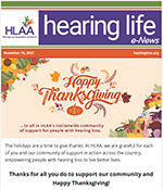 November 16 HLAA e-News