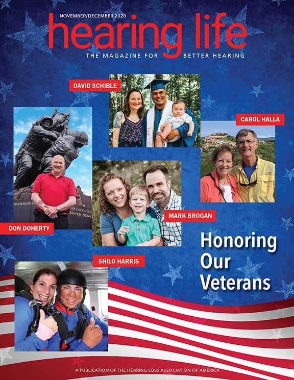 HLAA Hearing Life 2020 September/October Cover Honoring our veterans