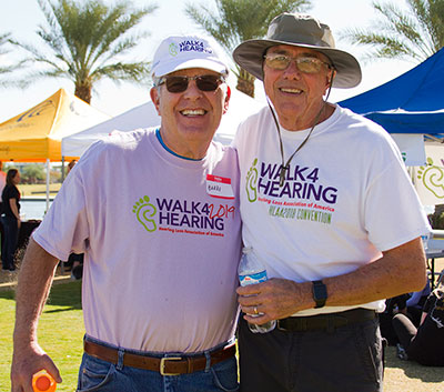 Ron Tallman and friend at walk for hearing