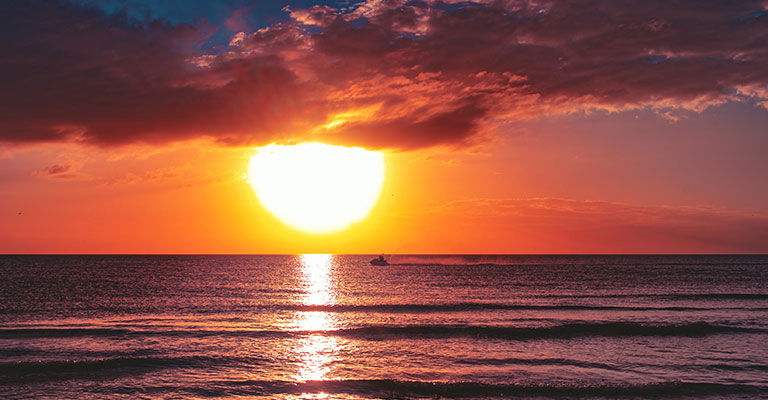 Sarasota Florida sunset over the ocean
